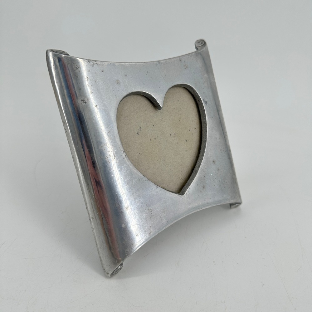 Intercraft Company Silver Cast Metal Heart Cutout Pillow Picture Frame 186240